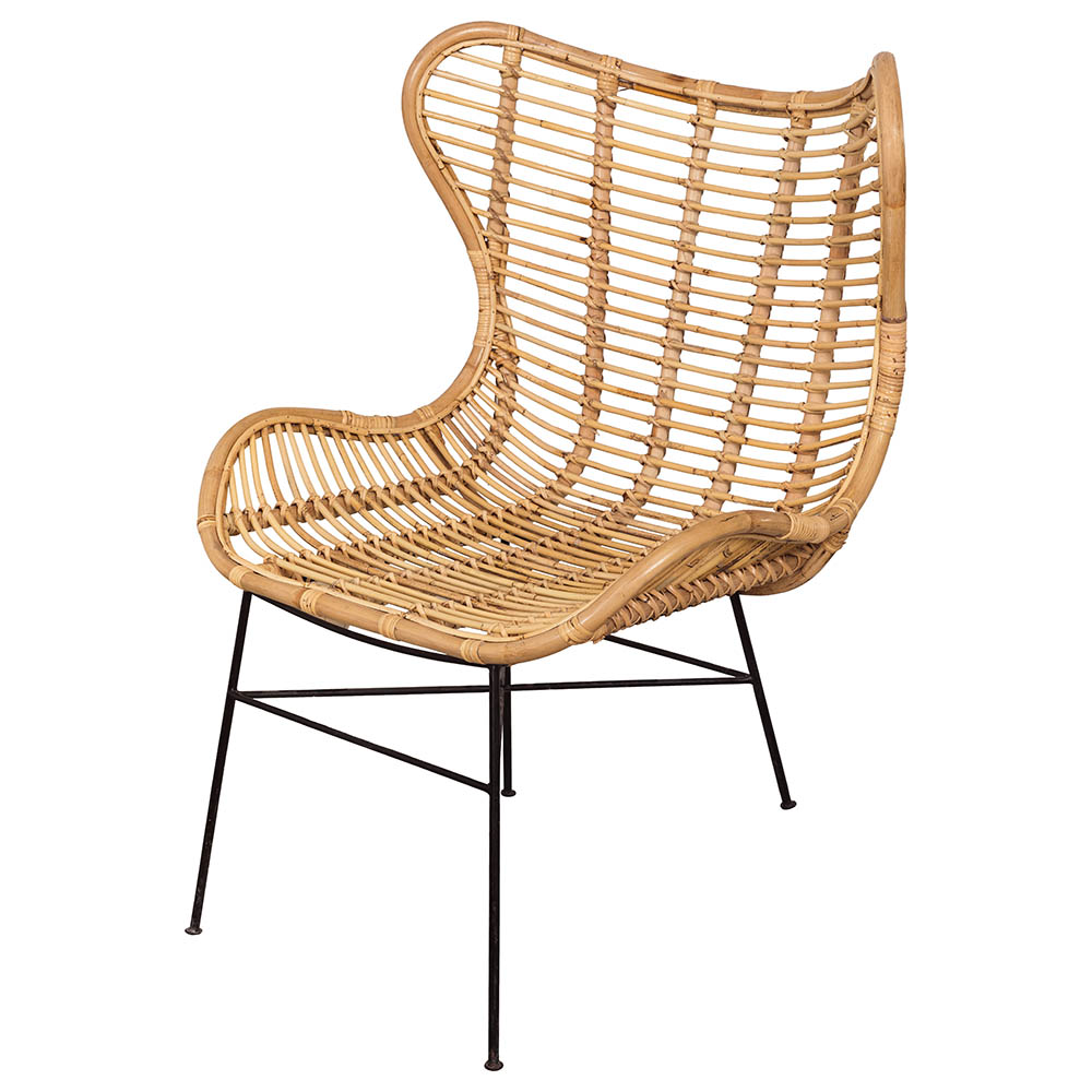 Natura Turin Rattan Butterfly Chair Beige