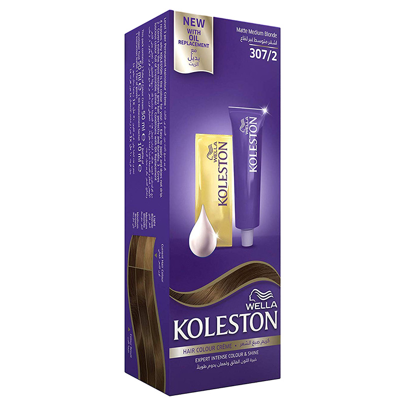 Wella Koleston Hair Colour Creme 307 2 Matte Medium Blonde Buy At