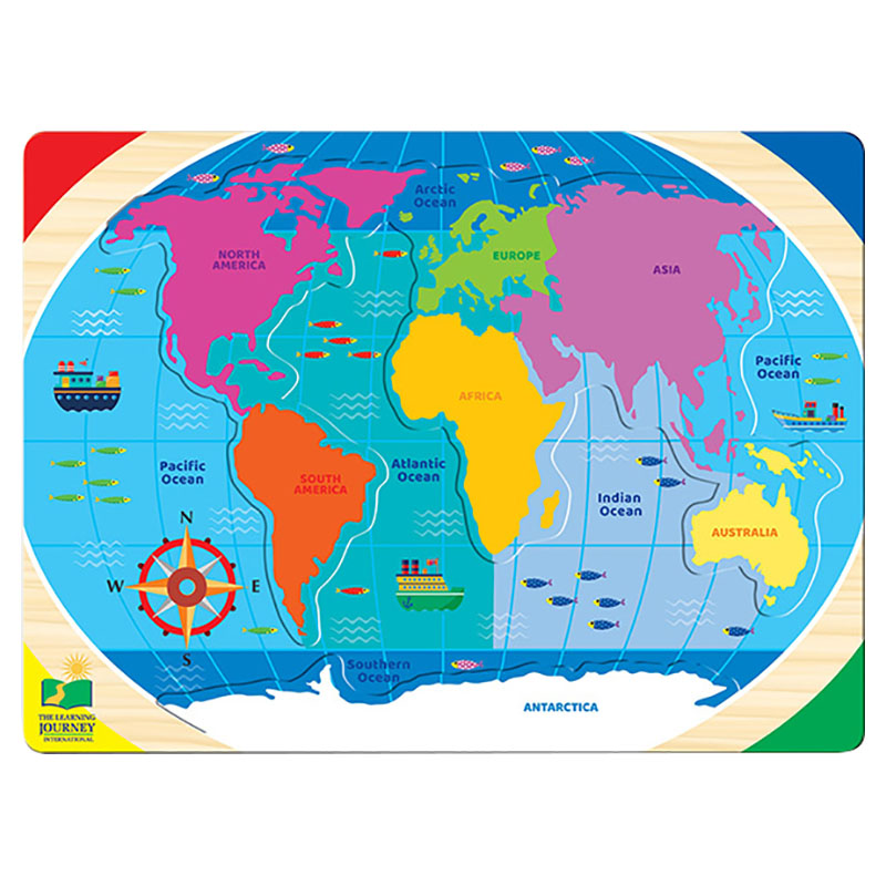 The Learning Journey Lift Learn Continents Oceans Puzzle