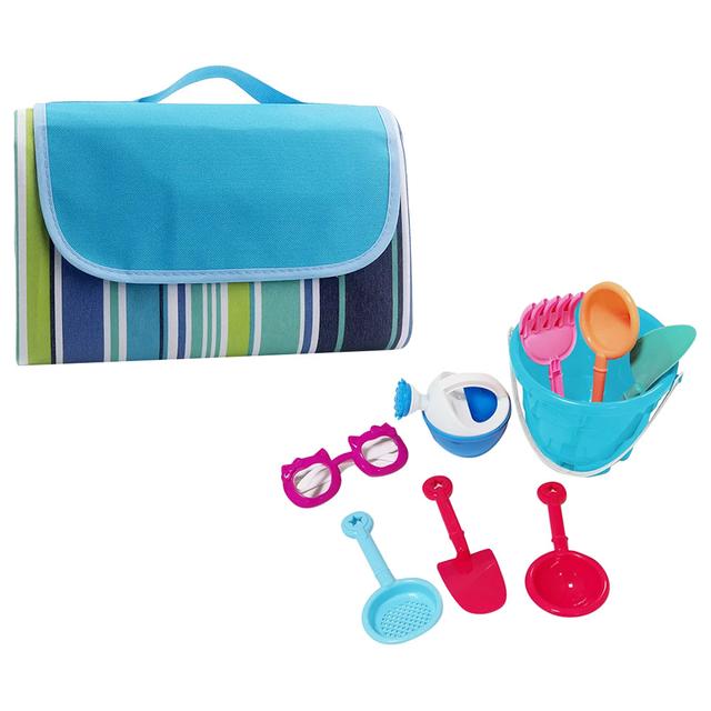 Star Babies - Diaper Portable Bag With Beach Bucket Toy - Light Blue