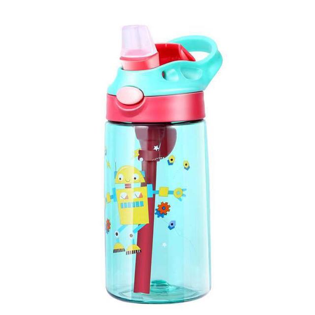 Bonjour - Sip Box Kids Water Bottle - Green Robot - 400 ml