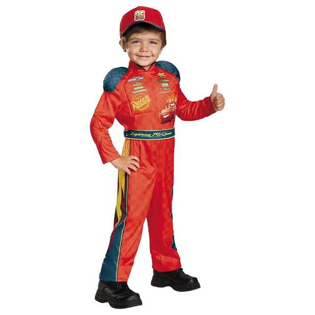 Party Centre - Disney Lightning McQueen Costume For Boys - Red