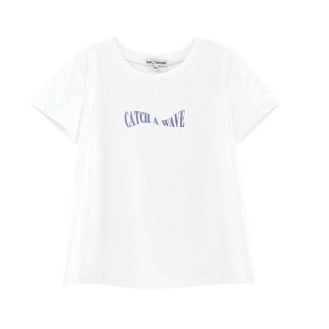 Bell Bimbo - Girls Designer Back Print T-Shirt - White