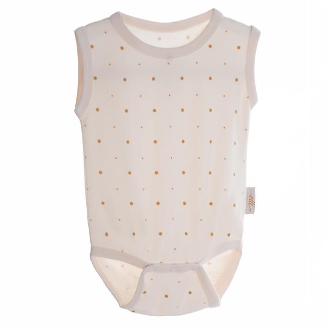 Elli Junior - Bamboo Tank Bodysuit w/ Golden Dots - Beige