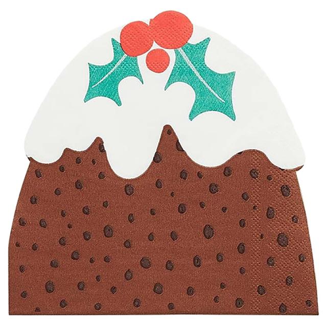 Hootyballoo - Christmas Pudding Paper Napkins - 16pcs