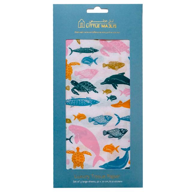 Little Majlis - Tissue Paper And Stickers - Arabian Gulf Sea Creatures - 13pcs