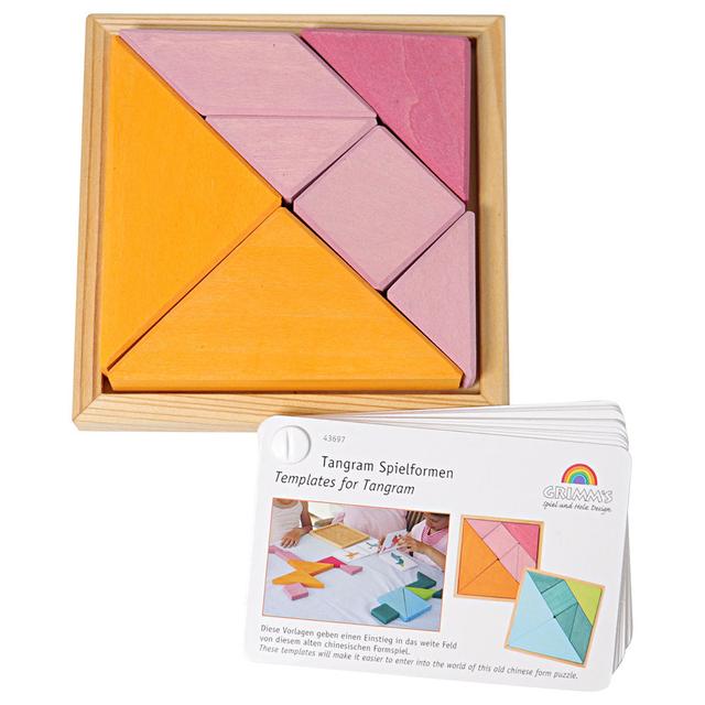 Grimm's - Tangram Puzzle - Pink/Orange