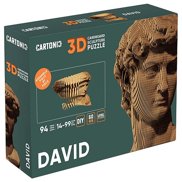 Cartonic - 3D Cardboard Sculpture Puzzle - David - 94pcs