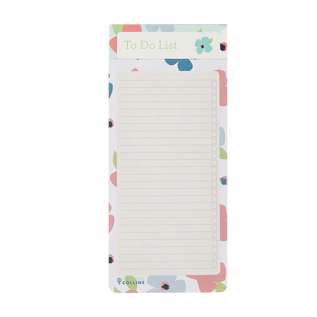 Collins - Blossom To Do List Notepad With Magnetic Strip - White