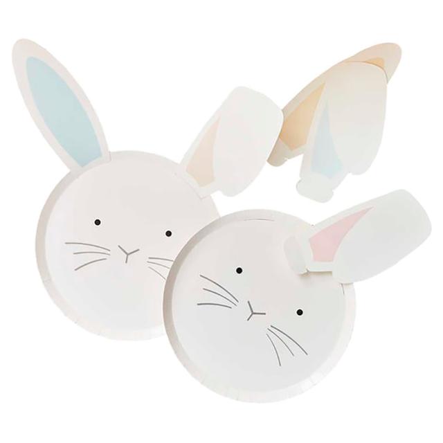 Ginger Ray - Pastel Easter Bunny Plates With Interchangeable Ears