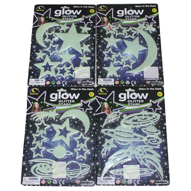 Stem - Glow In The Dark Glitter Stars Set 1pc - Style May Vary