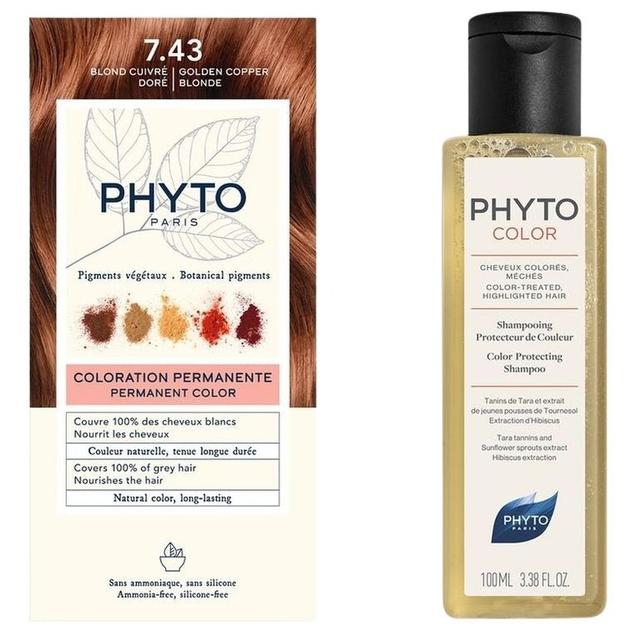 Phyto - Bogsham Hair Color 7.43 w/ Shampoo - Golden Copper Blonde