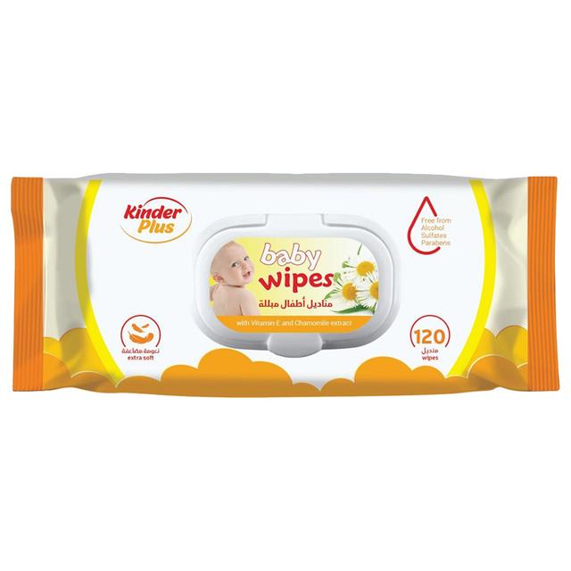 Kinder Plus - Chamomile Extract Baby Wipes - Pack of 120