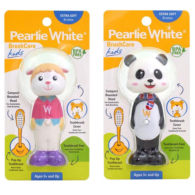 Pearlie White - Kids Toothbrush And Cover 1pc - Assorted