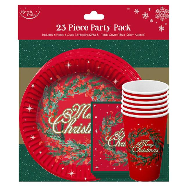 North Pole - Party Plates & Cups Set - 25pcs