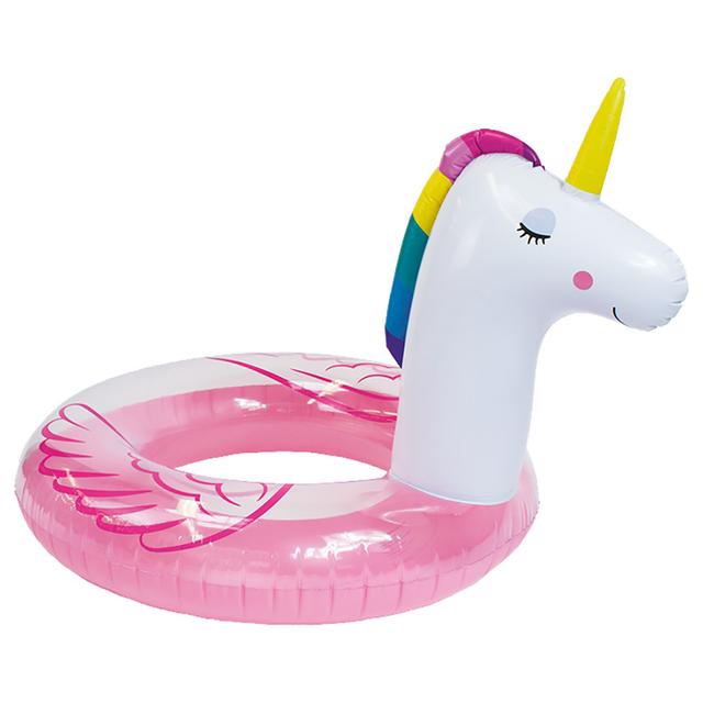 Swim Essentials - Transparent Unicorn Swimring - Pink/ White - 104cm