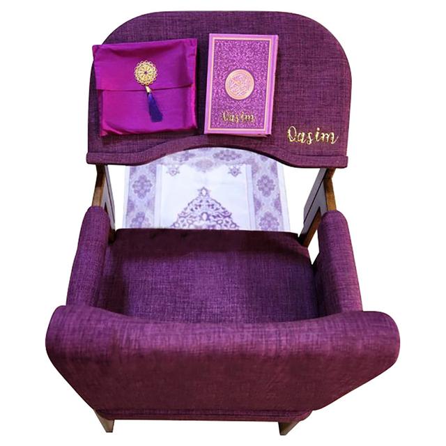 Zayoshe - Personalized Modern Muslim Prayer Chair - Purple