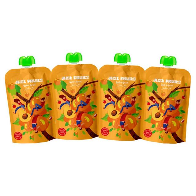 Just Fruits - Baby Puree Pouches - Apple And Apricot - Pack of 4 - 110 gm