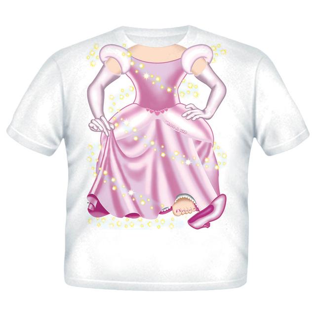 Just Add A Kid - Cinderella Printed T- Shirt - Pink