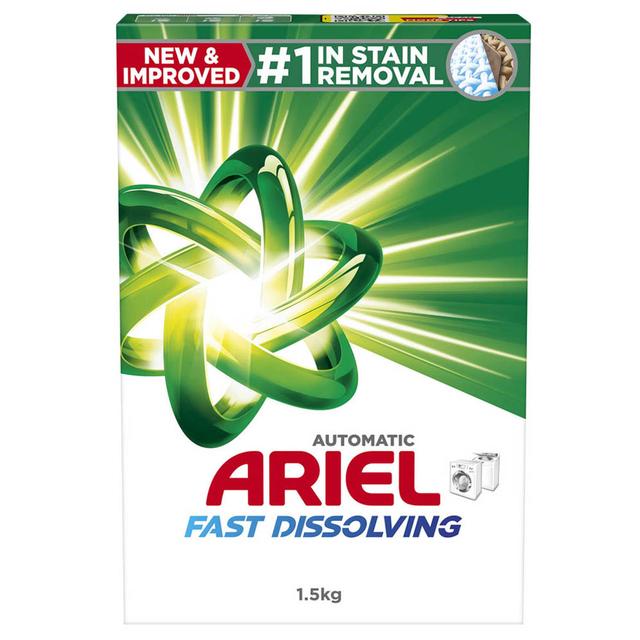 Ariel - Automatic Fast Dissolving Laundry Detergent Powder - 1.5 Kg