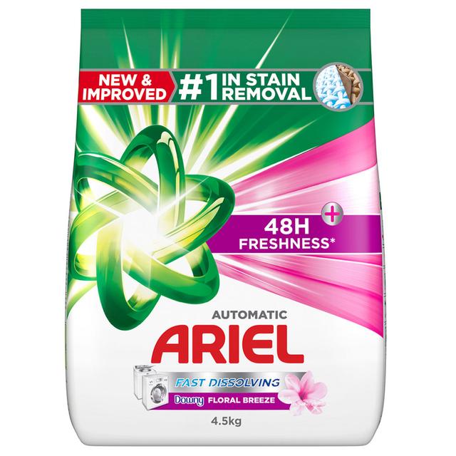 Ariel - Automatic Fast Dissolving Laundry Detergent Powder - Floral Breeze - 4.5 Kg