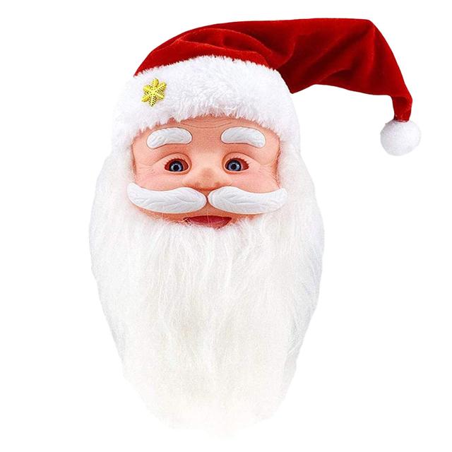 Galaxy Bubbles - Funny Santa Claus Singing Head Christmas Decoration