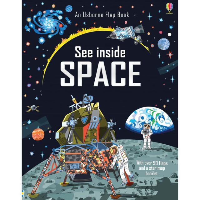 كتاب استكشف الفضاء "Flap Book See Inside Space" من كتب أسبورن