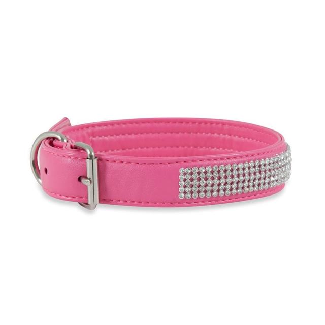 Petmate - Bling Leather Dog Collar 5/8" X 14" Pink