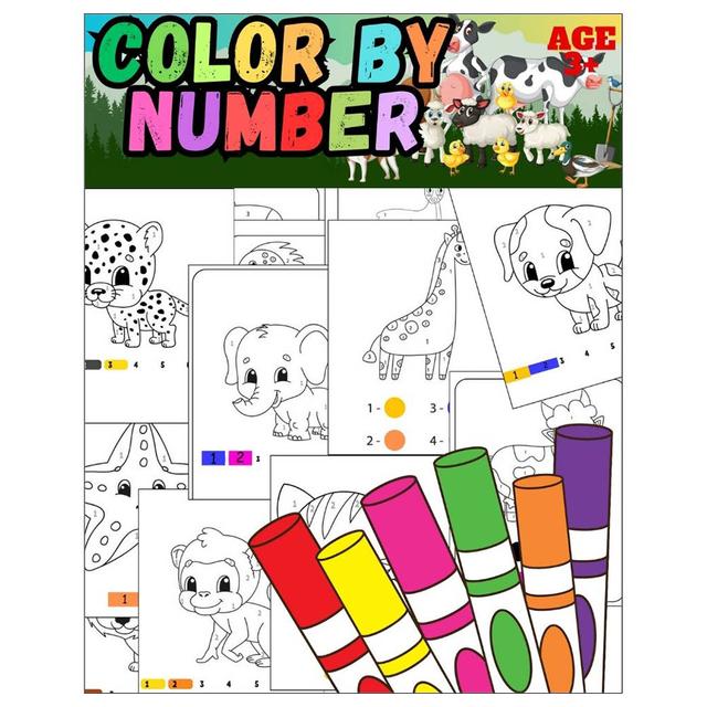 Just Kidding - Animal Color By Number Pack For Kids