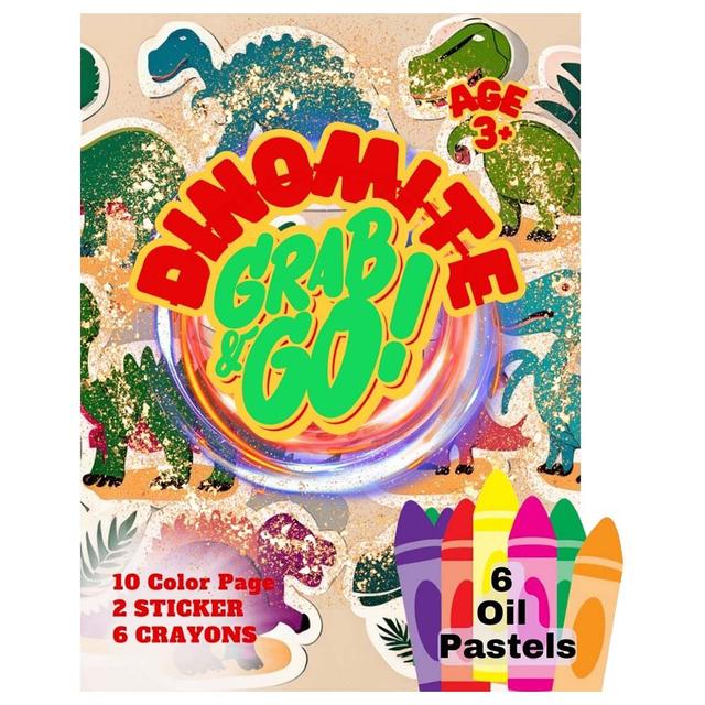 Just Kidding - Dinomite Grab And Go Coloring Fun Pack For Kids