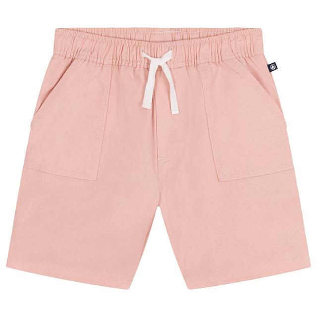 Petit Bateau - Girl's Cotton And Linen Twill Shorts - Pink