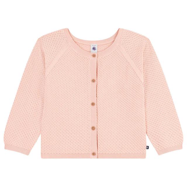 Petit Bateau - Girl's Cotton Cardigan - Pink