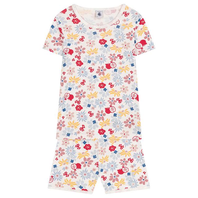 Petit Bateau - 2pc-Set - Short Floral Cotton Pyjama Set