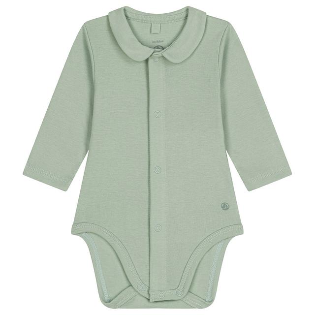 Petit Bateau - Baby's Long-Sleeves Collar Neck Bodysuit - Green