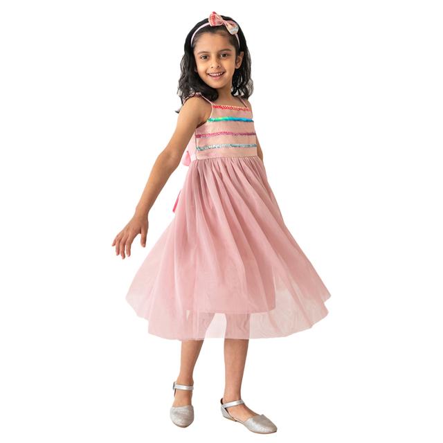 A Little Fable - Twinkle Sequin Dress - Pink