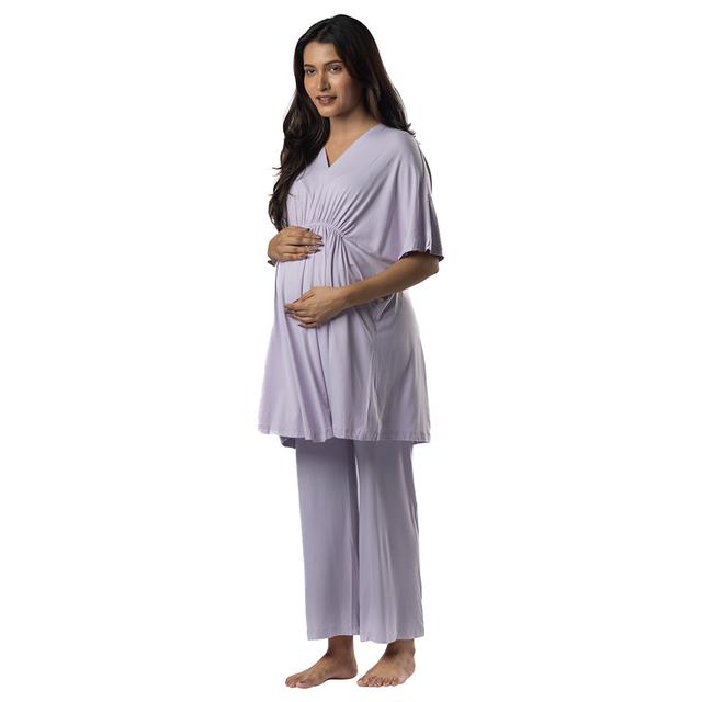 Block Hop - Maternity Kaftan Top - Lilac