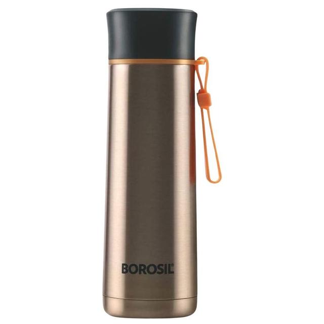 Borosil - Sprint Vacuum Insulated Water Bottle - Gold - 400 ml