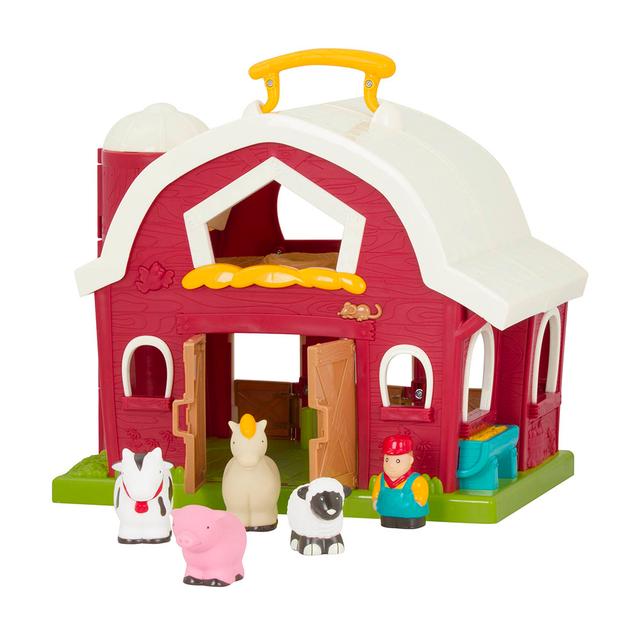 Battat - Big Barn Farm Playset - Red - 6pcs