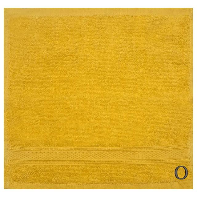 Byft - Letter O Monogrammed Face Towel - 30 x 30 cm - 6pcs – Yellow