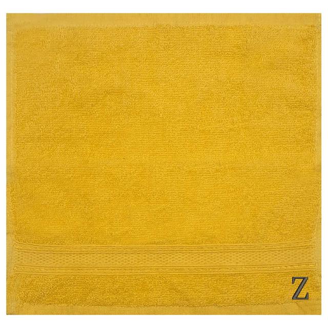 Byft - Letter Z Monogrammed Face Towel - 30 x 30 cm - 6pcs – Yellow