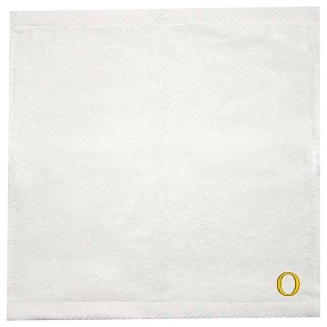 Byft - Letter O Monogrammed Face Towel - 33 x 33 cm - 6pcs - Golden/White