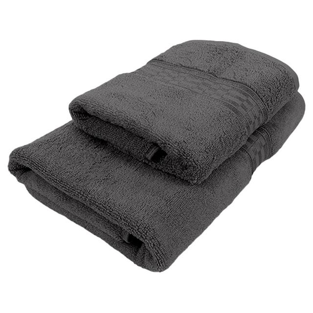 BYFT - Home Ultra Hand Towel and Bath Towel - Grey - Set of 2