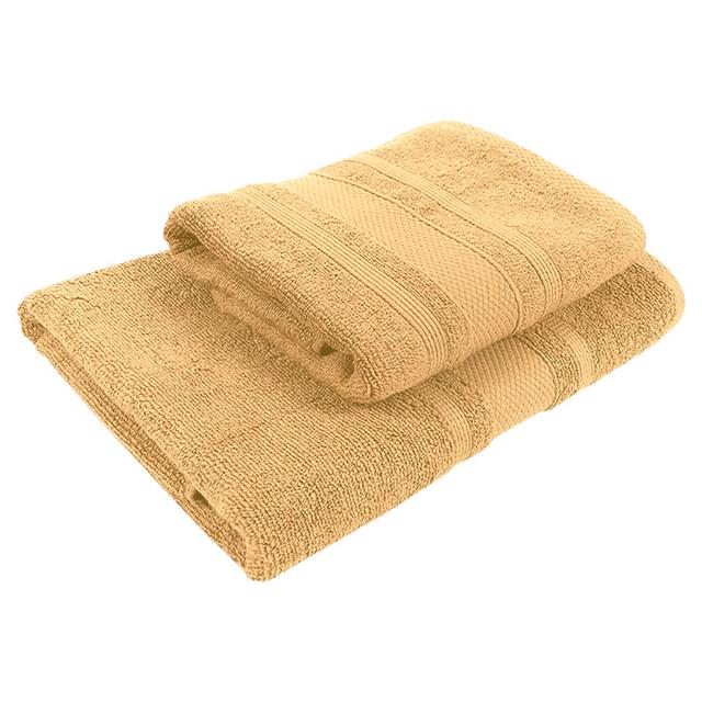 BYFT - Home Castle Hand Towel and Bath Towel - Cream - Set of 2