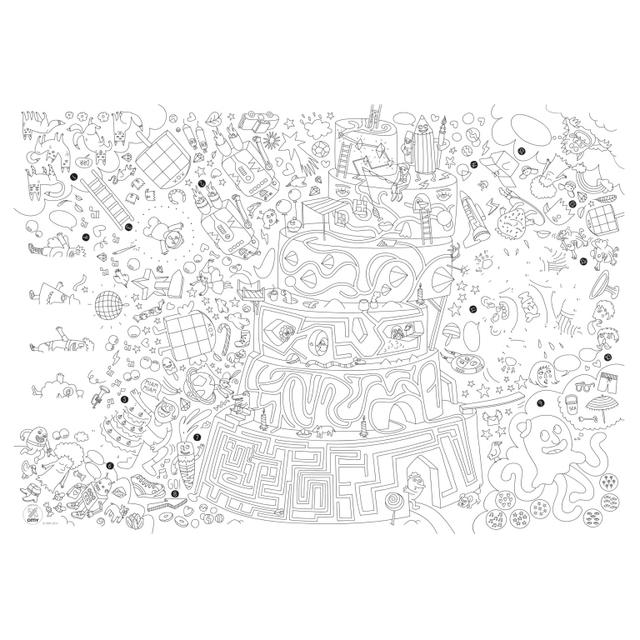 Omy, Large Coloring Poster - Games