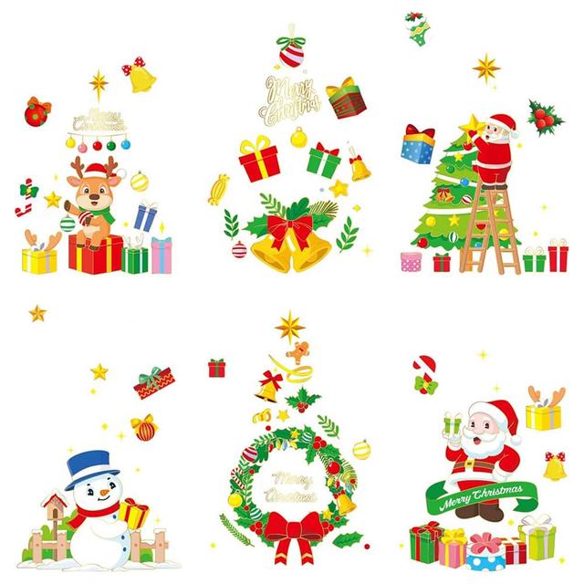 Brain Giggles - Christmas Random Design Window Stickers - 6pcs