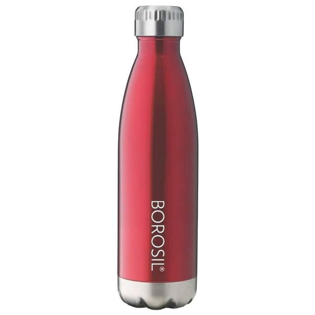 Borosil - Vacuum Insulated Trans Bolt Water Bottle - Red - 1000 ml