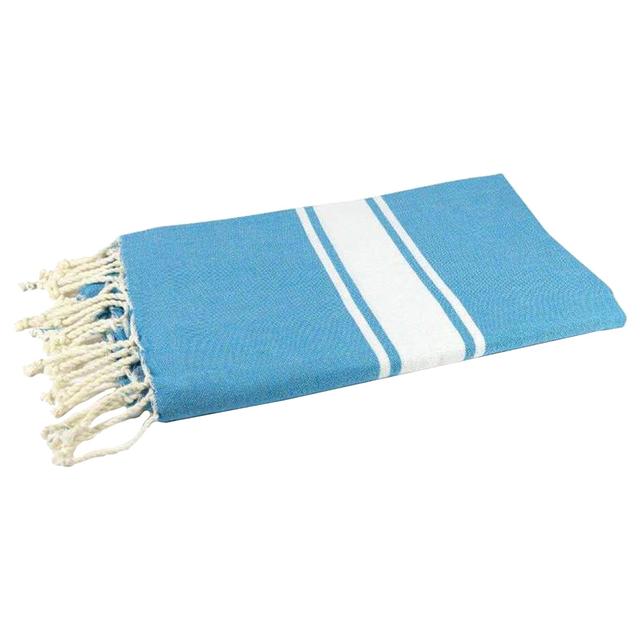 Hammam Corner - 100% Recycled Cotton Classic Beach Towel - Turquoise