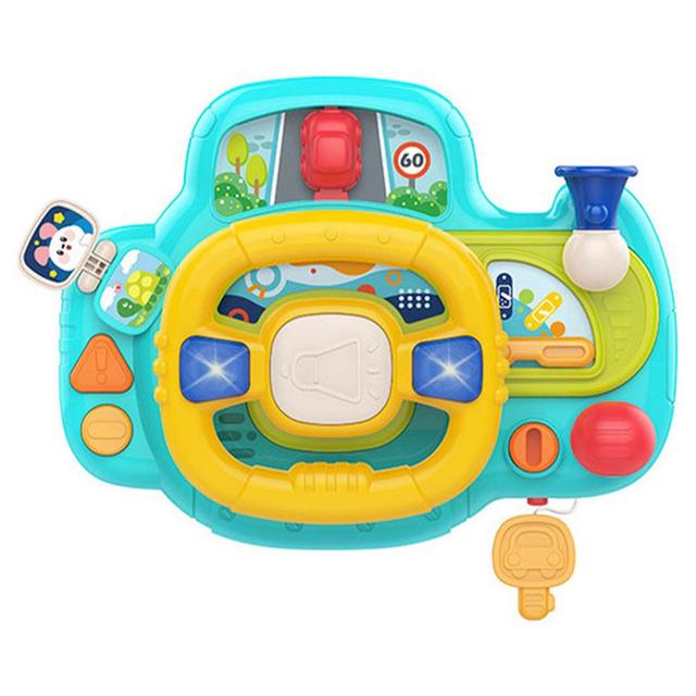 Huanger - Kids Musical Smart Steering Wheel Simulation Toy - Blue