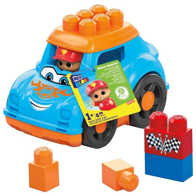 Mattel Games - Mega Bloks Lil' Vehicles Ricky Race Car - 6pcs