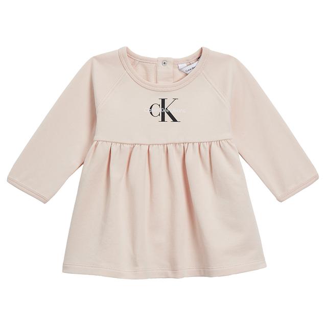 Calvin Klein - Monogram Long Sleeves Dress - Rose Clay